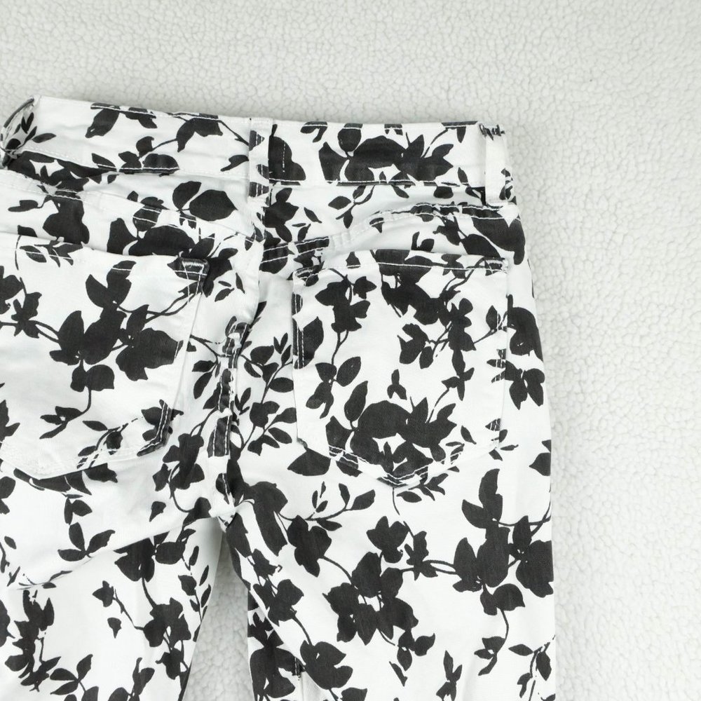 NYDJ Not Your Daughters Jeans Womens 2 White Black All Over Print Ankle Skinny - Picture 5 of 11